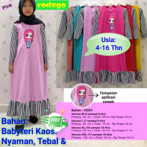 Detail Gambar Gamis Anak Perempuan Nomer 54