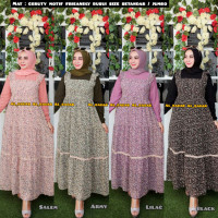 Detail Gambar Gamis Bunga Kombinasi Polos Nomer 30