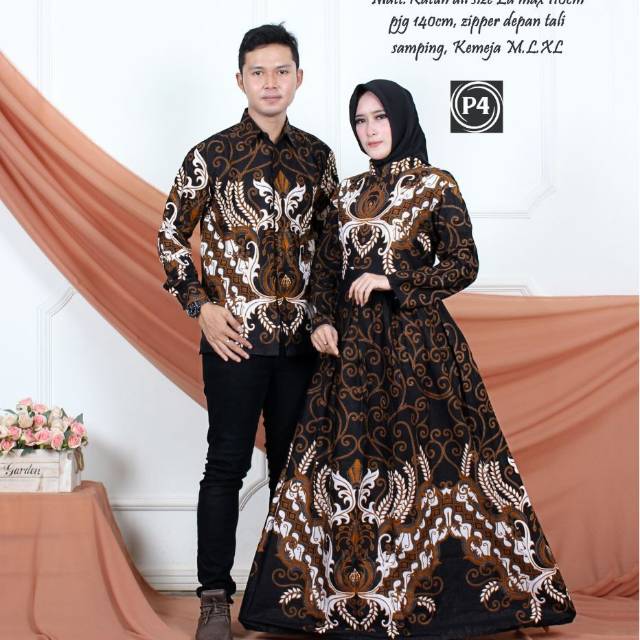 Detail Gambar Gamis Couple Batik Nomer 16