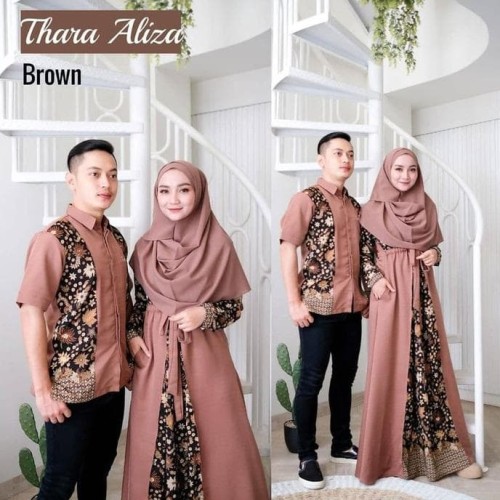 Detail Gambar Gamis Couple Batik Nomer 3