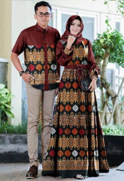 Detail Gambar Gamis Couple Batik Nomer 54
