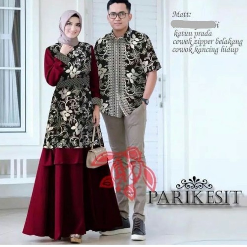 Detail Gambar Gamis Couple Batik Nomer 8