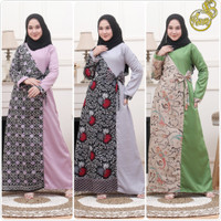 Detail Gambar Gamis Kombinasi Batik Nomer 15