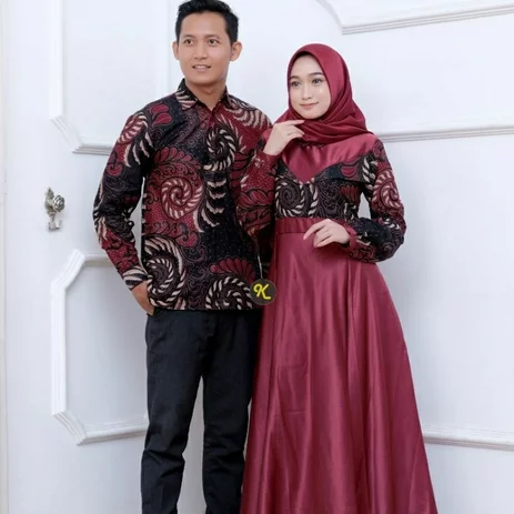 Detail Gambar Gamis Kombinasi Batik Nomer 28