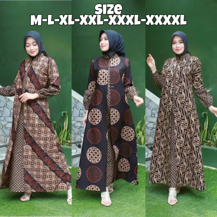 Detail Gambar Gamis Kombinasi Polos Nomer 35