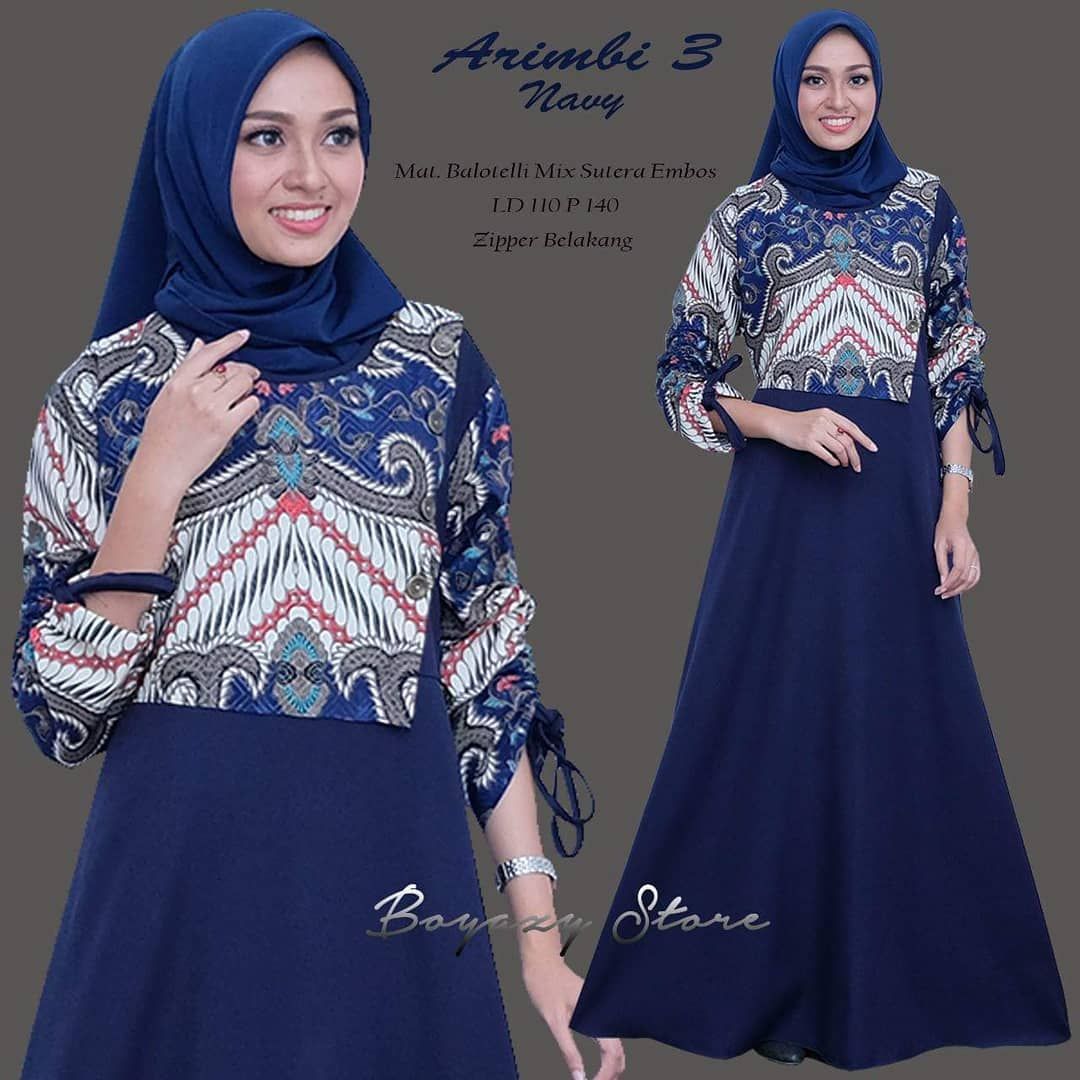 Detail Gambar Gamis Kombinasi Polos Nomer 5