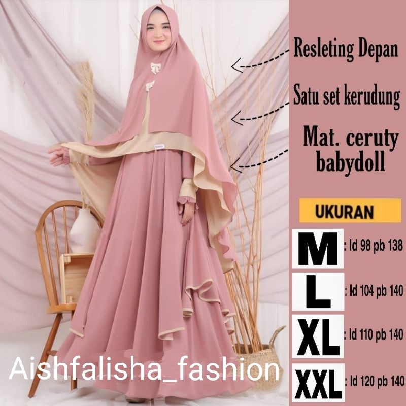 Detail Gambar Gamis Syari Terbaru Nomer 2