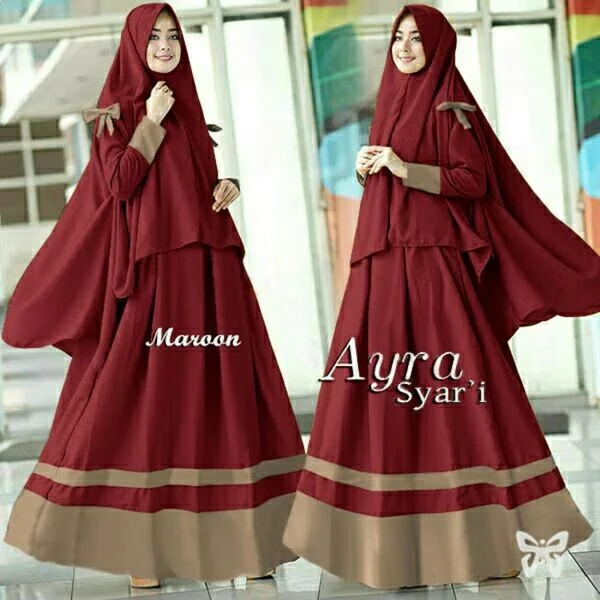 Detail Gambar Gamis Syari Terbaru Nomer 42