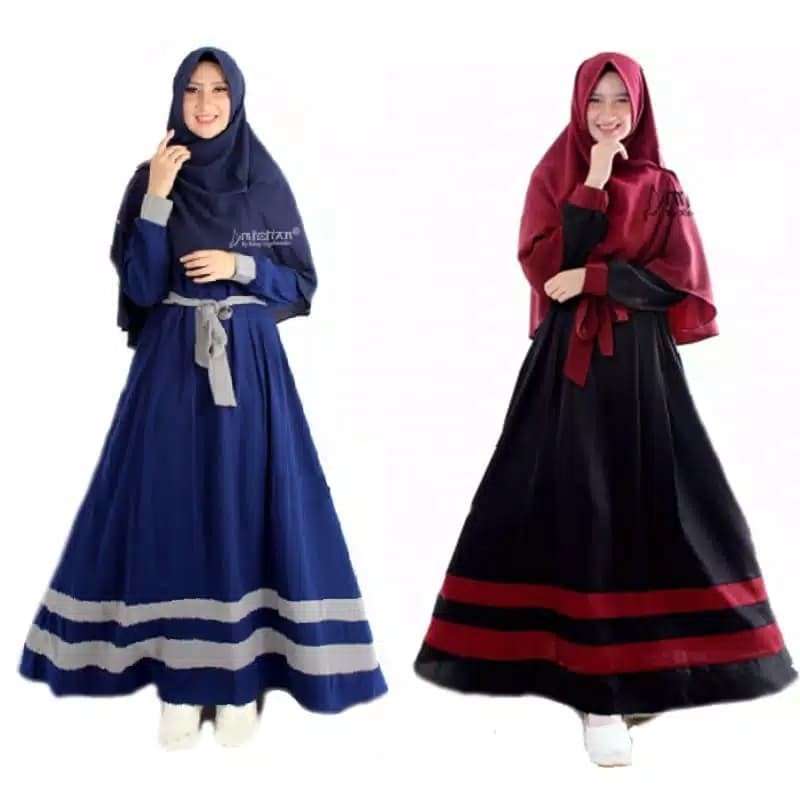 Detail Gambar Gamis Syari Terbaru Nomer 44