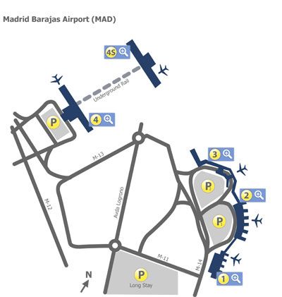 Mapa Aeropuerto Barajas - KibrisPDR