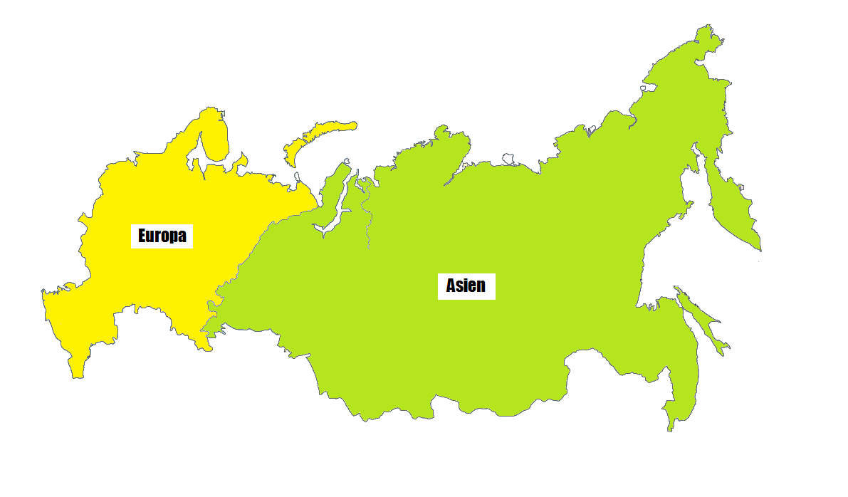 Russland Asien Karte - KibrisPDR