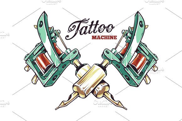 Detail Tattoo Maschine Skizze Nomer 2