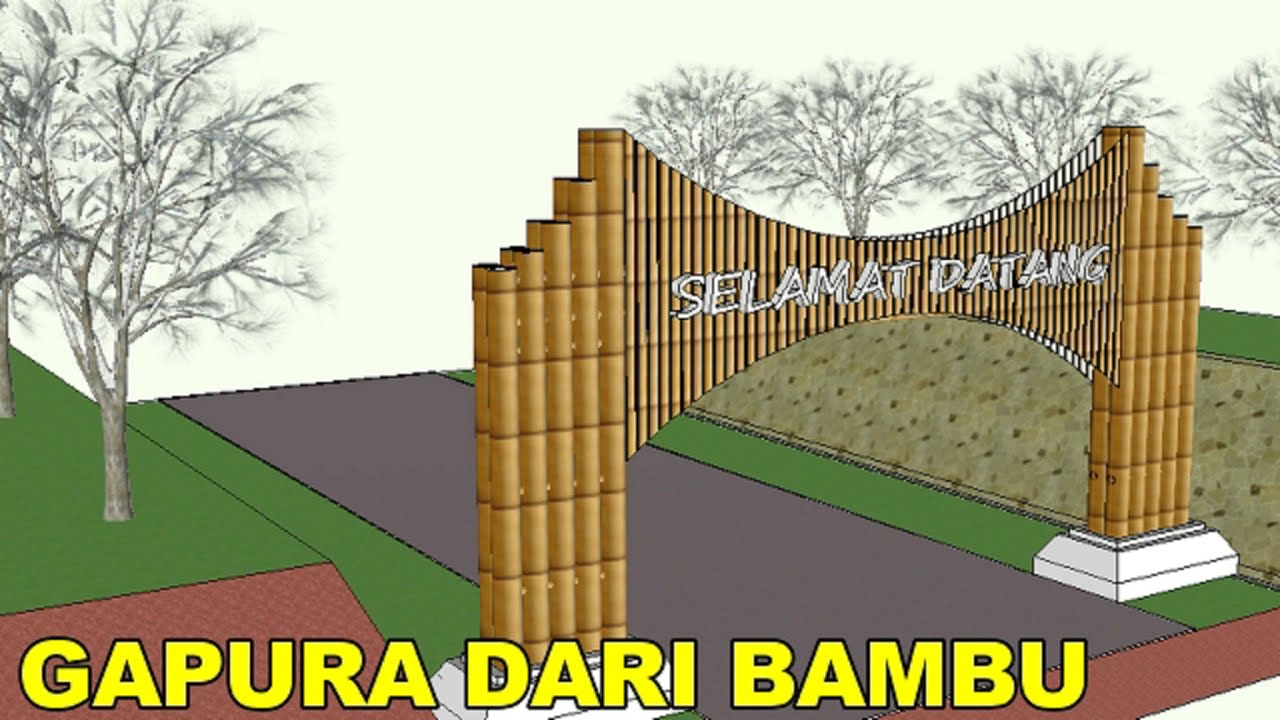 Detail Gambar Gapura Dari Bambu Nomer 11