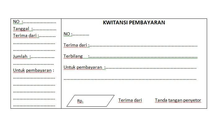 Detail Gambar Garis Pada Kolom Jumlah Kwitansi Nomer 2