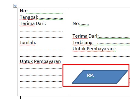 Detail Gambar Garis Pada Kolom Jumlah Kwitansi Nomer 15