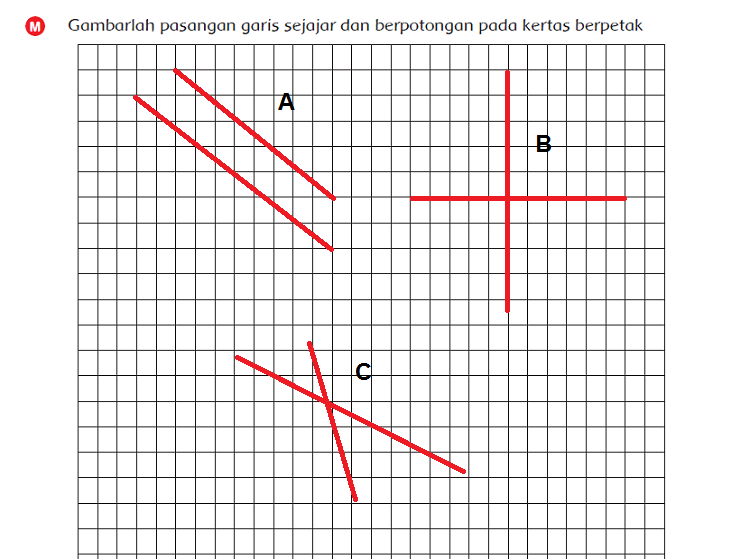 Detail Gambar Garis Sejajar Dan Berpotongan Nomer 5