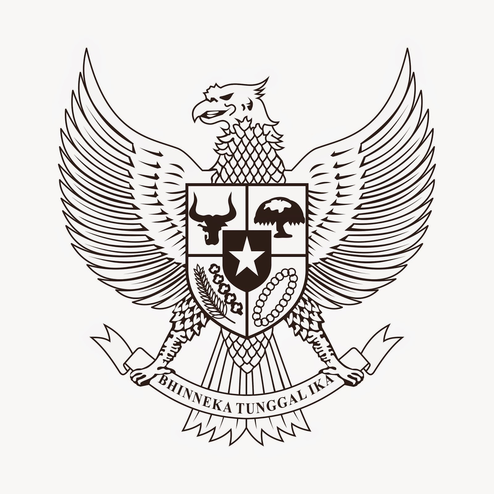 Detail Gambar Garuda Pancasila Hitam Putih Nomer 44