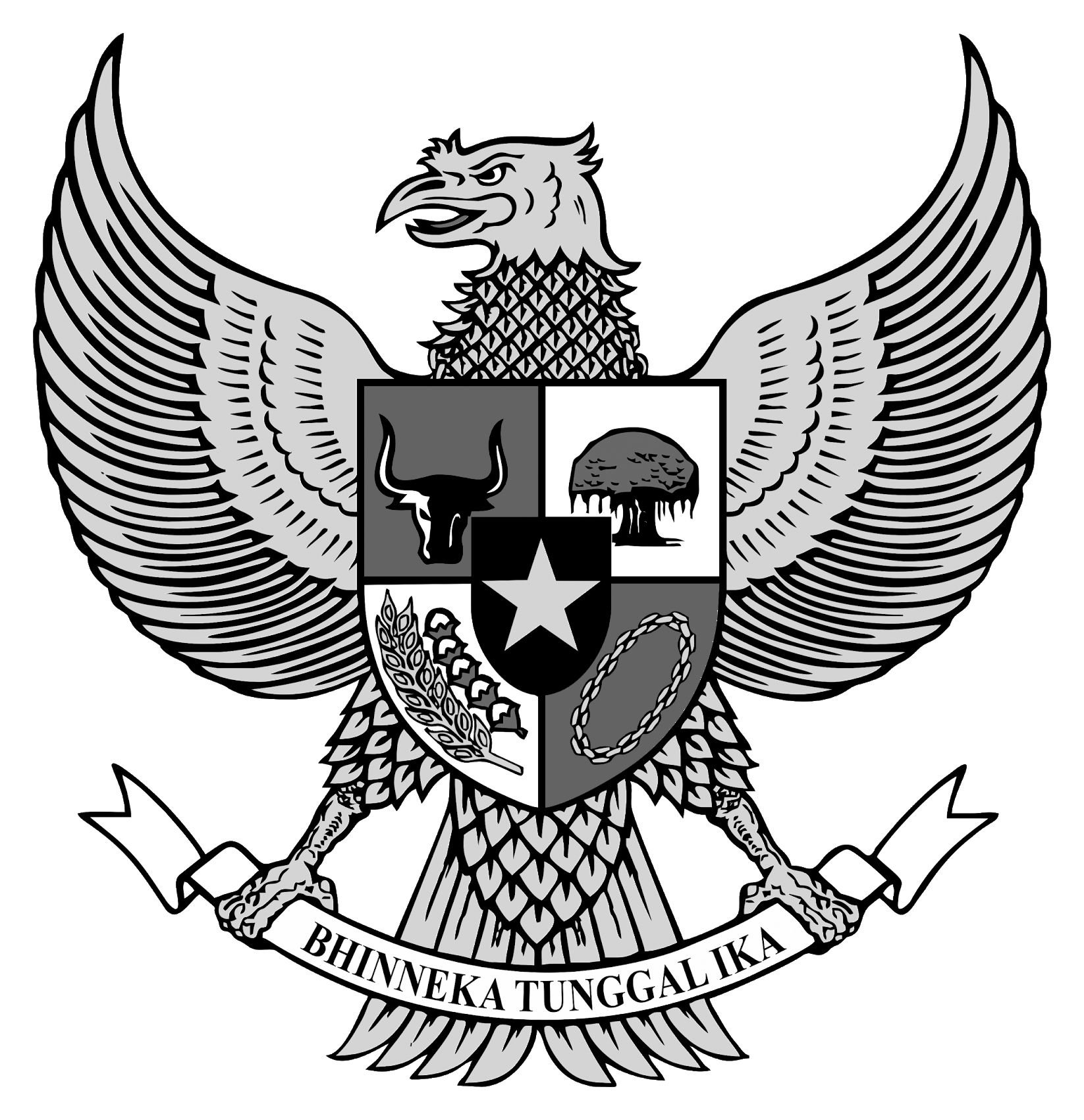 Detail Gambar Garuda Pancasila Hitam Putih Png Nomer 5