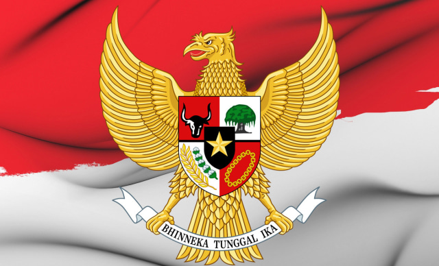 Gambar Garuda Pancasila Yang Belakang Nya Ada Gambar Merah Putih - KibrisPDR