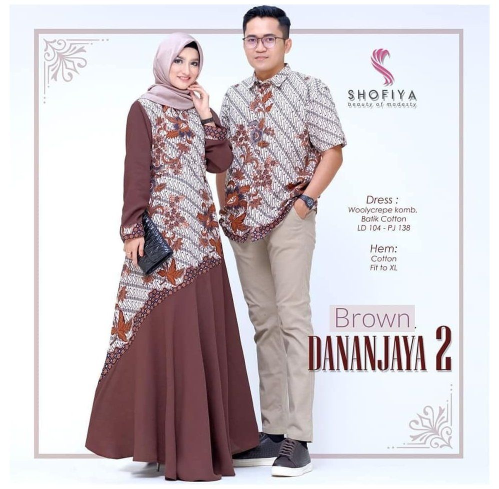 Detail Gambar Gaun Batik Kombinasi Nomer 15