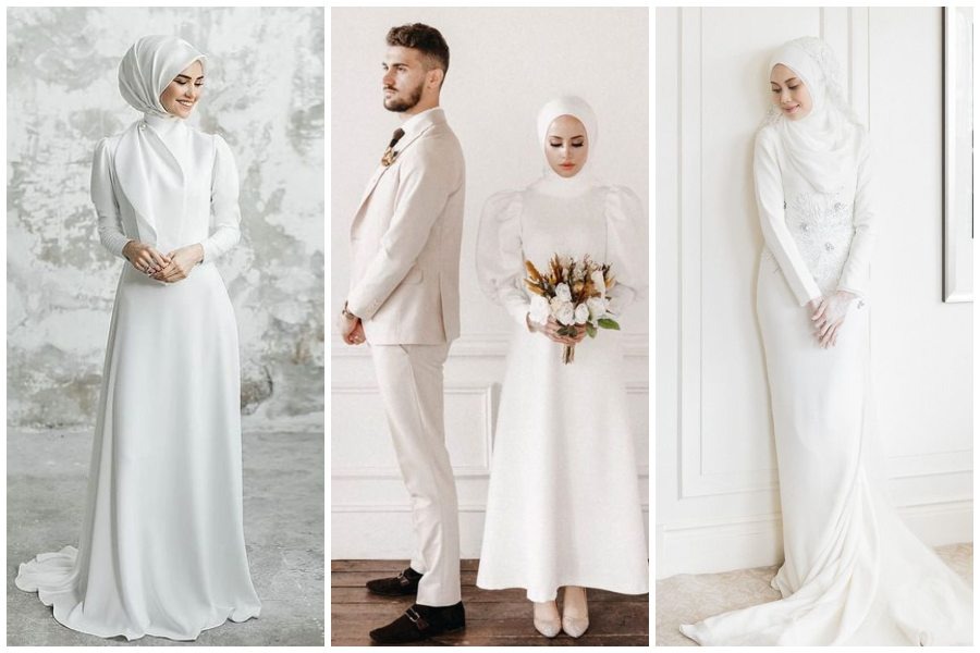 Detail Gambar Gaun Pengantin Muslimah Nomer 25