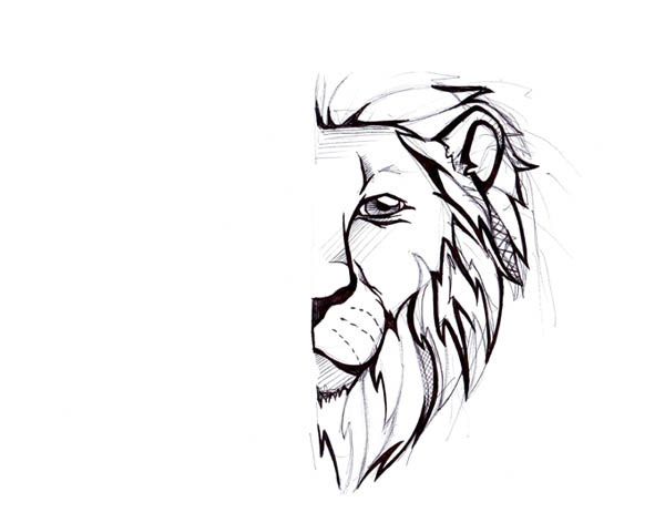 Detail Lion Back Tattoo Nomer 9