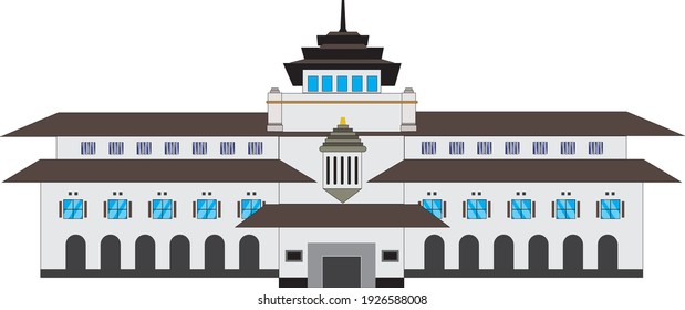 Detail Gambar Gedung Sate Karikatur Nomer 9