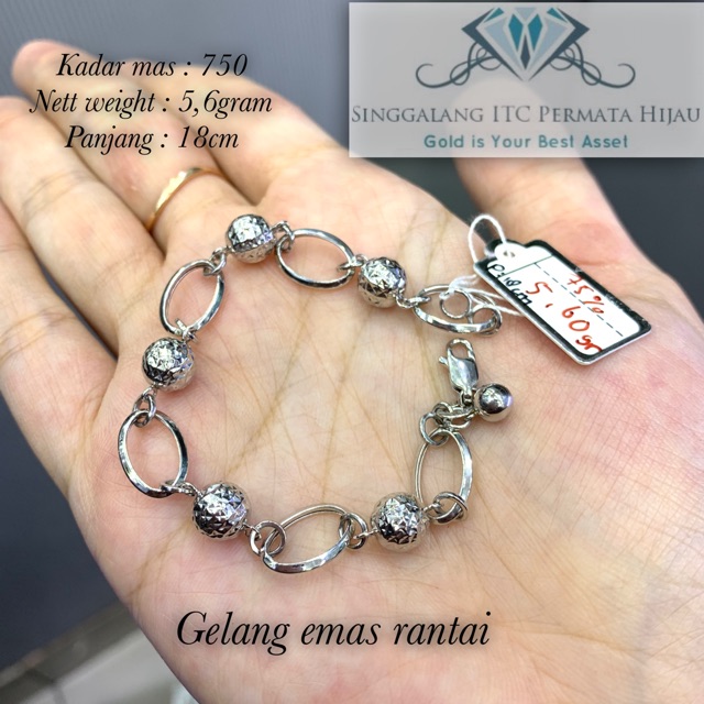 Detail Gambar Gelang Emas Putih Nomer 27