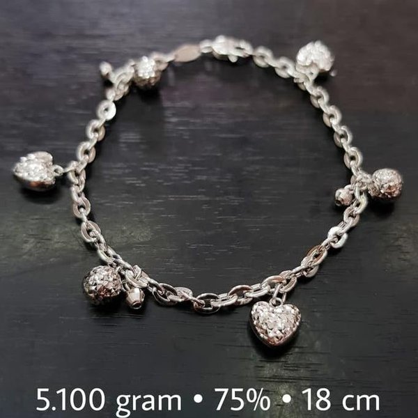 Detail Gambar Gelang Emas Putih Nomer 30