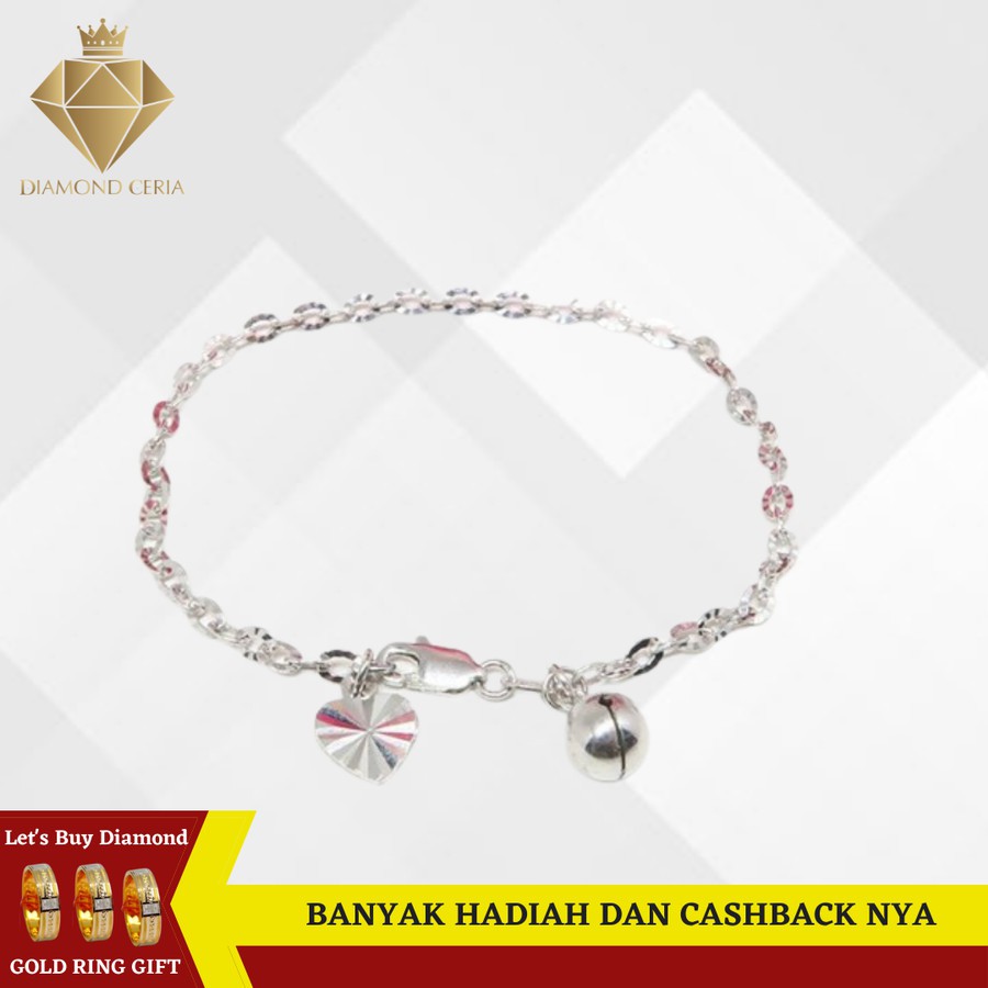 Detail Gambar Gelang Rantai Emas Putih Nomer 37