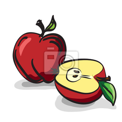 Detail Apfel Skizze Nomer 4