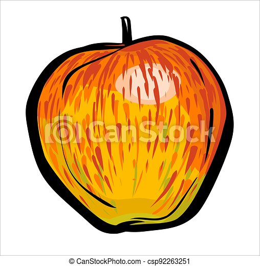 Detail Apfel Skizze Nomer 6