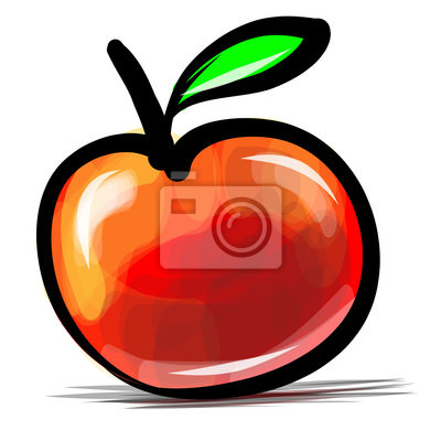 Detail Apfel Skizze Nomer 7
