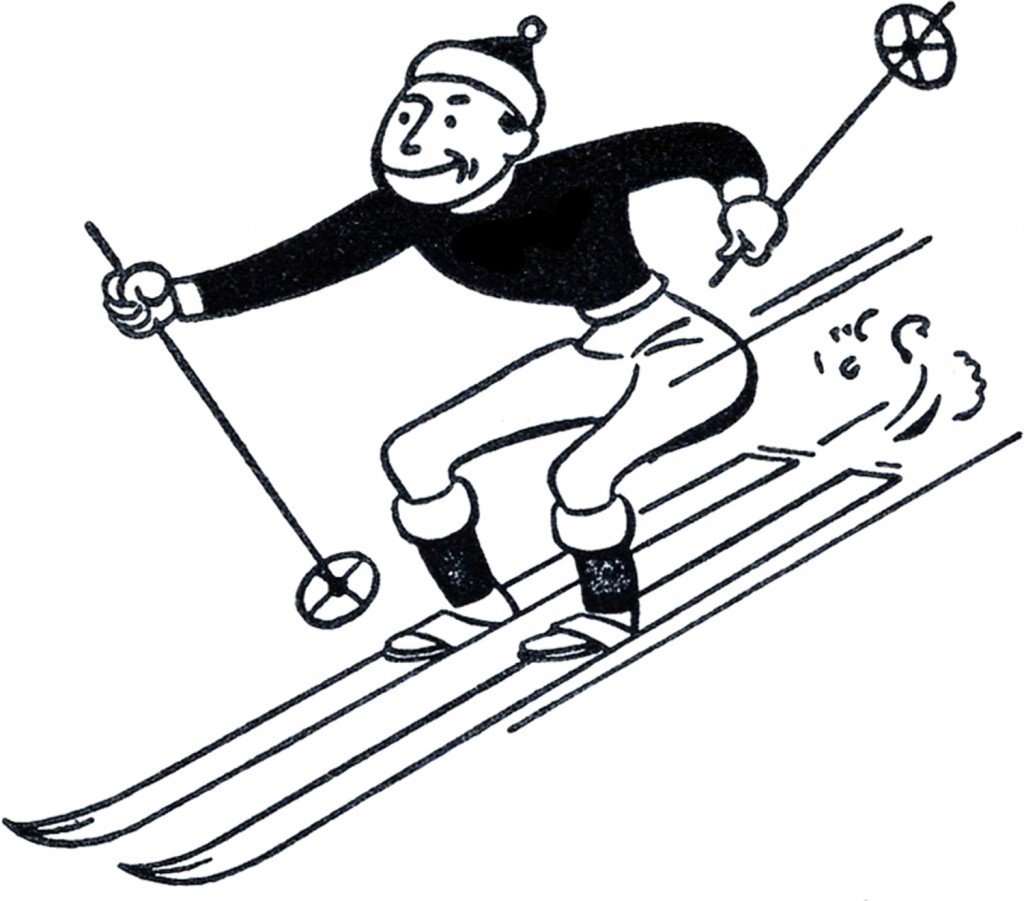 Detail Ausmalbild Skifahrer Nomer 12