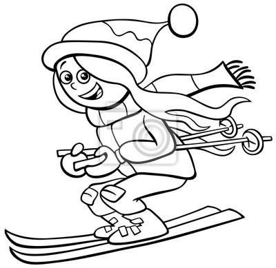 Detail Ausmalbild Skifahrer Nomer 23