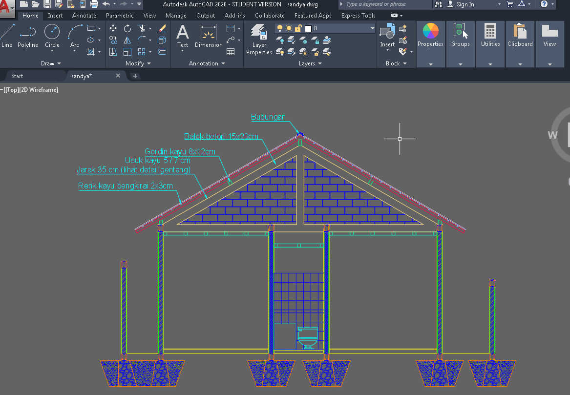 Detail Gambar Genteng Cad Nomer 29