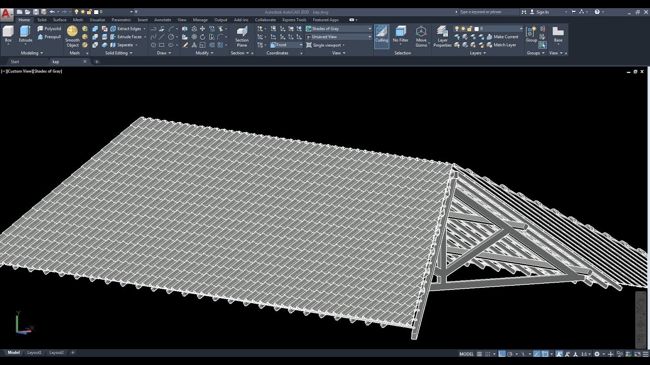 Detail Gambar Genteng Cad Nomer 5
