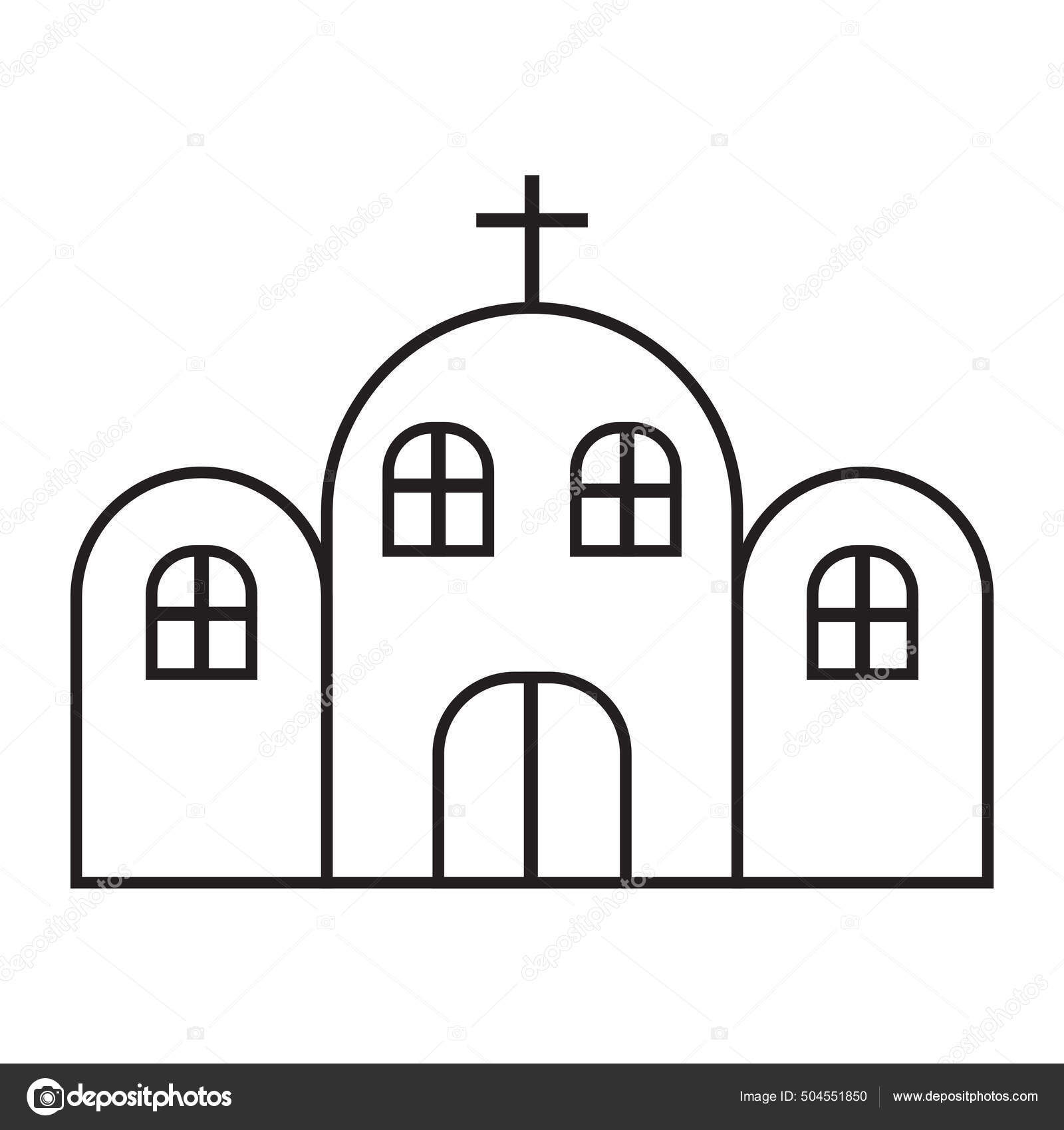 Detail Gambar Gereja Hitam Putih Karikatur Nomer 11