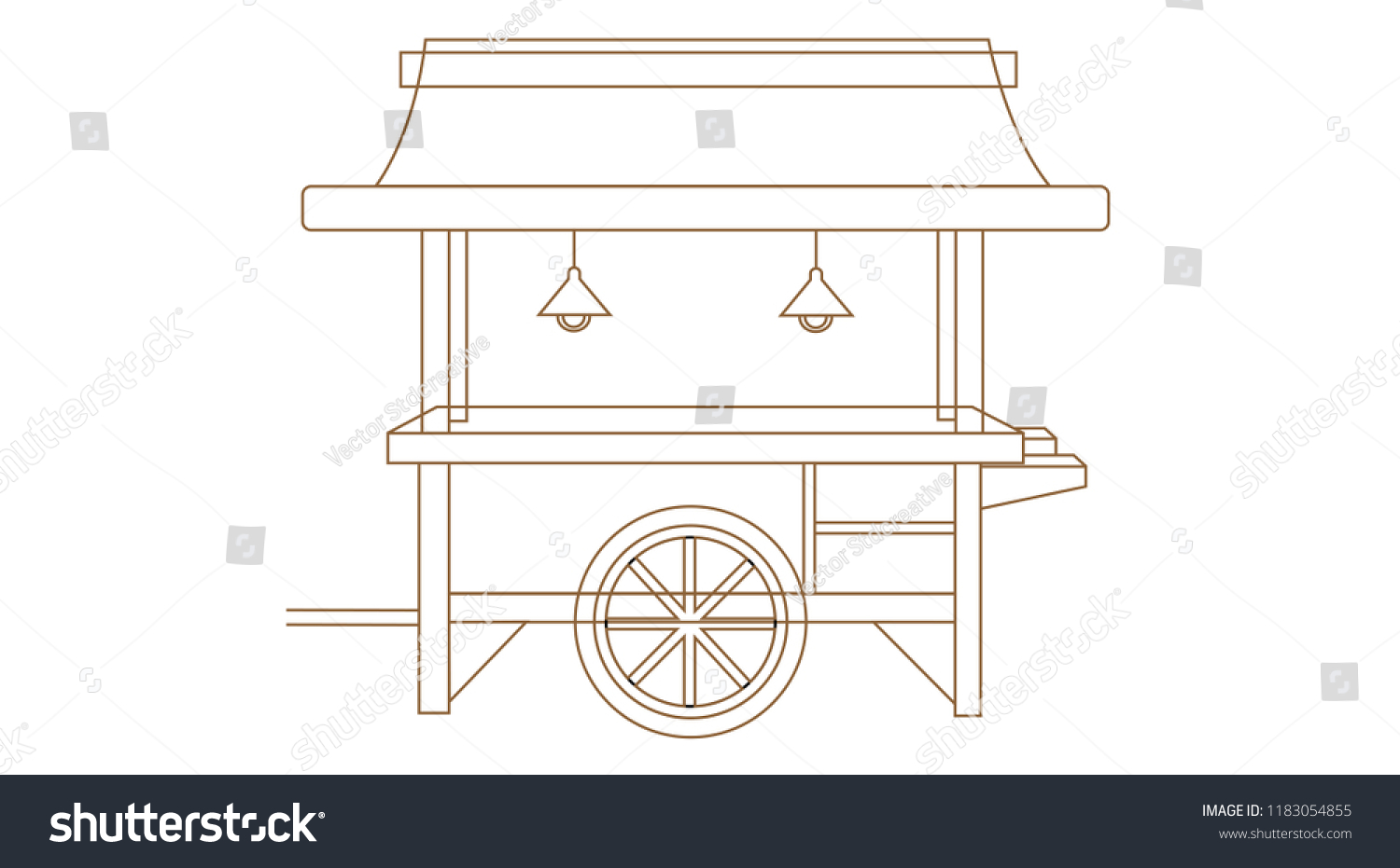 Detail Gambar Gerobak Angkringan Vector Nomer 14