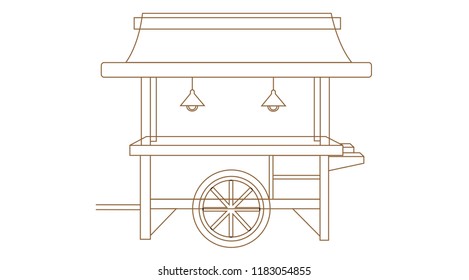 Detail Gambar Gerobak Angkringan Vector Nomer 9