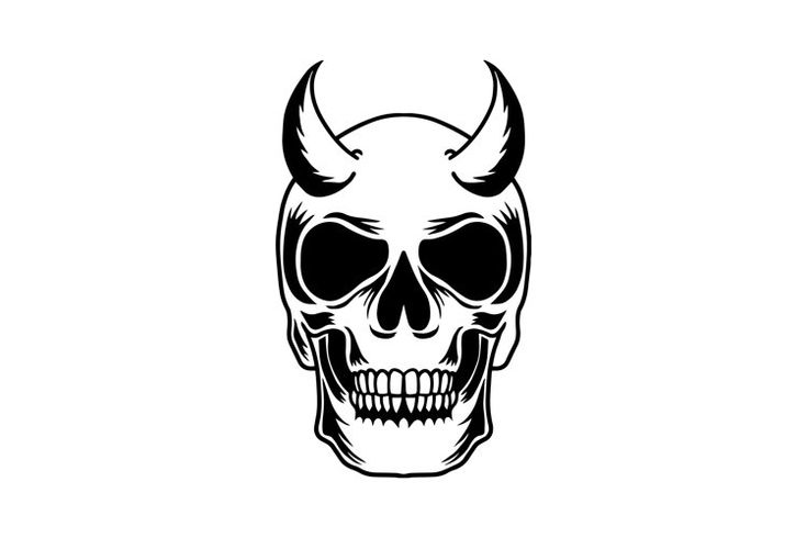Detail Demon Skull Art Nomer 11
