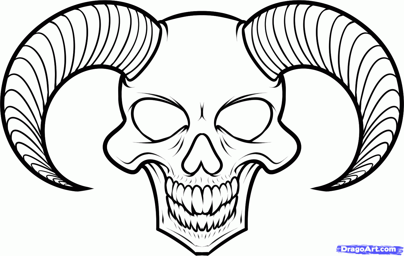 Detail Demon Skull Art Nomer 13