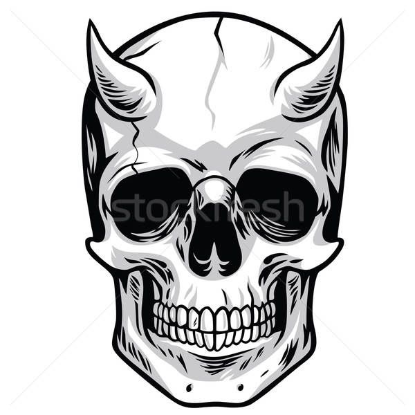 Detail Demon Skull Art Nomer 21