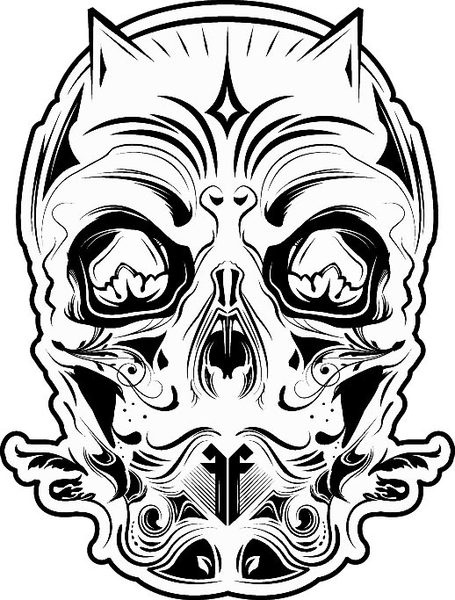 Detail Demon Skull Art Nomer 22