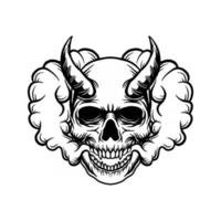 Detail Demon Skull Art Nomer 4