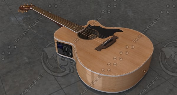 Detail Gambar Gitar Akustik 3d Nomer 33