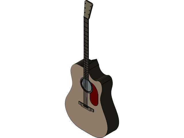 Detail Gambar Gitar Akustik 3d Nomer 53