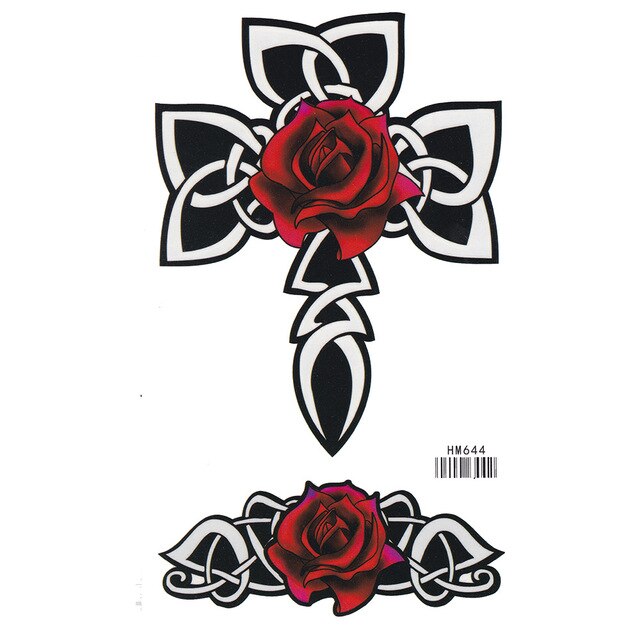 Detail Rose Mit Kreuz Tattoo Nomer 11