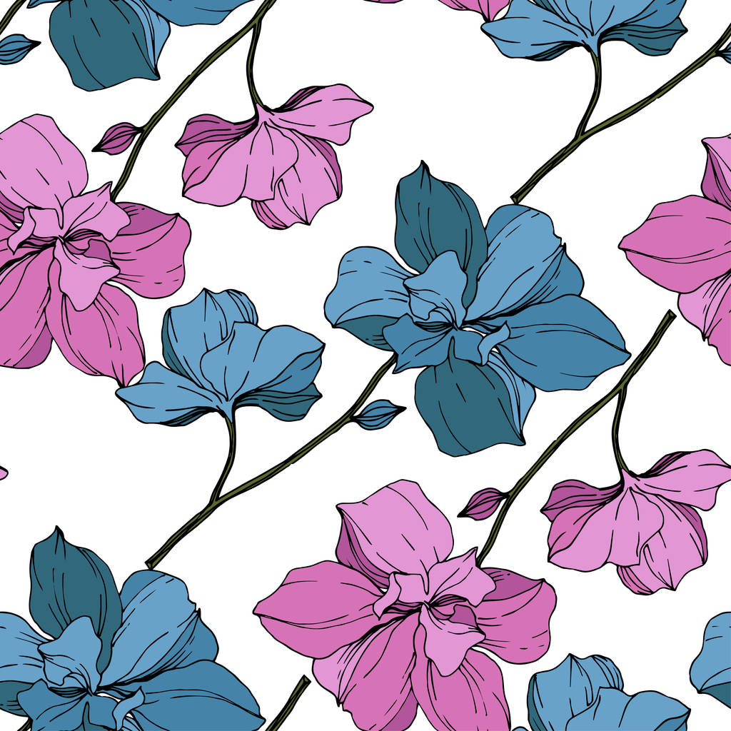 Detail Tapete Orchidee Muster Nomer 3