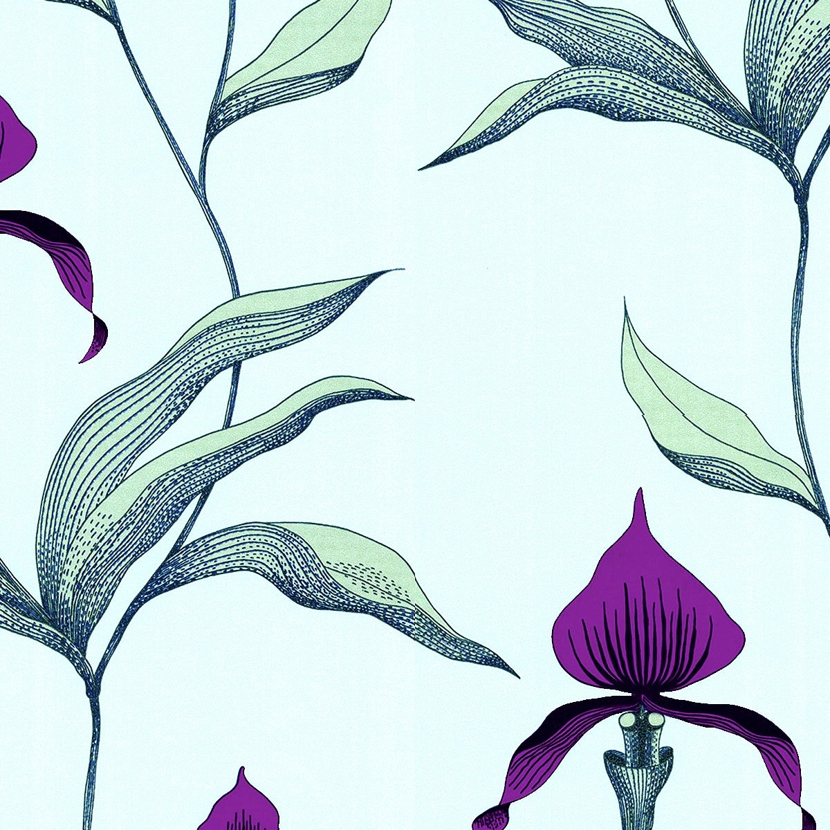 Detail Tapete Orchidee Muster Nomer 5